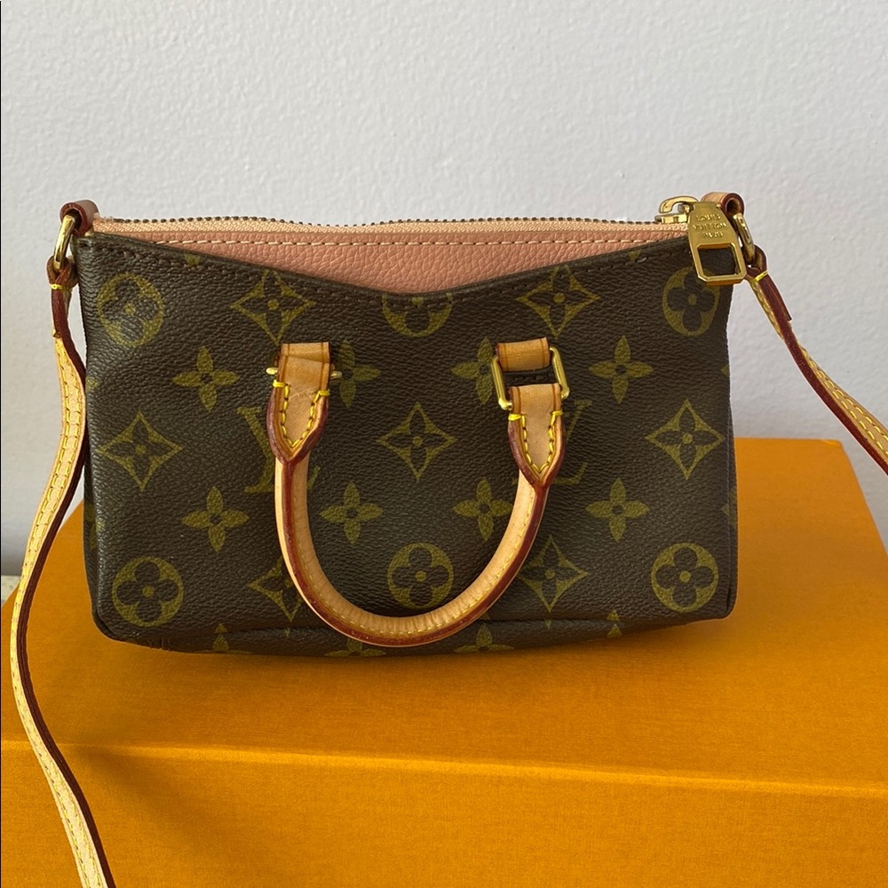 Louis Vuitton Brown Mini Bag with Iconic Monogram